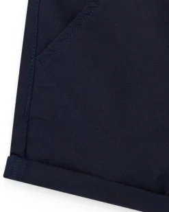 Bermuda bleu marine pour garçon avec ourlet retroussé
