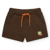 Bermuda marron pour garçon avec taille élastique