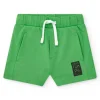 Bermuda verte pour garçon avec phrase "Have Fun"