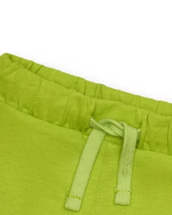 Bermuda verte pour garçon avec poches et cordon ajustable