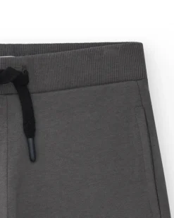Bermudas pour garçon en gris avec taille ajustable et poches