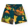 Bermudas pour garçon en vert avec taille élastique.