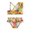 Bikini pour fille avec imprimé de fruits et détails froncés