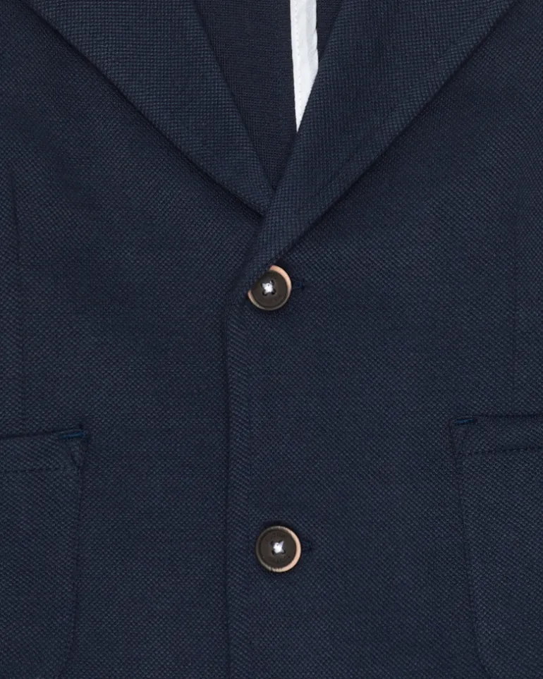 Blazer bleu marine pour garçon avec fermeture à deux boutons