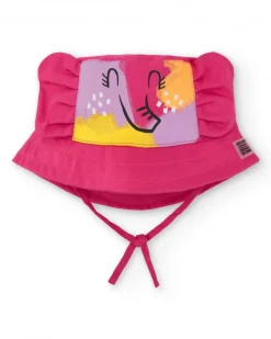 Chapeau fuchsia pour fille avec imprimé d’éphant