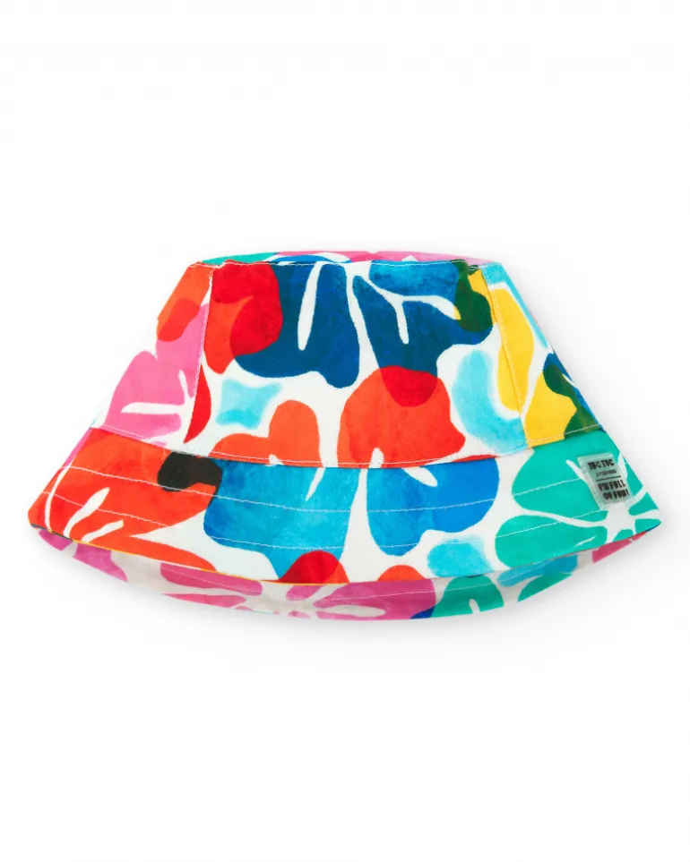 Chapeau pour fille avec imprimé floral