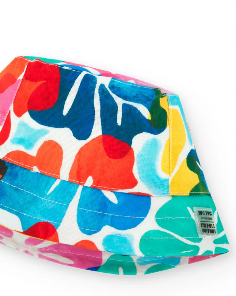 Chapeau pour fille avec imprimé floral