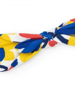 Diadème blanc pour fille avec imprimé floral