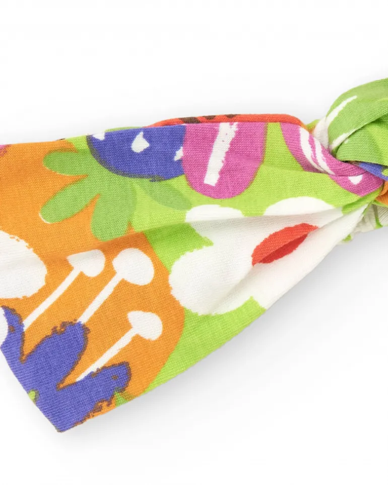 Diadème en tricot pour fille avec imprimé tropical