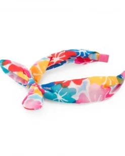 Diadème pour fille avec imprimé floral et nœud