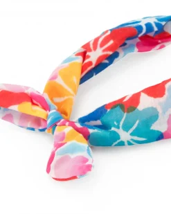 Diadème pour fille avec imprimé floral et nœud
