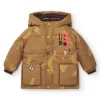Doudoune garçon marron imprimé "Hero" de la collection Super Natural