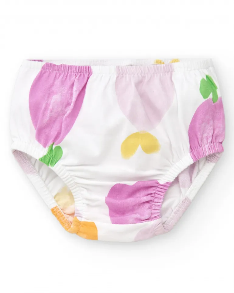 Ensemble en tricot pour fille avec robe sans manches imprimée