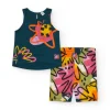 Ensemble pour fille avec t-shirt à bretelles et leggings cyclistes