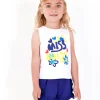 Ensemble pour fille avec t-shirt floral et short bleu