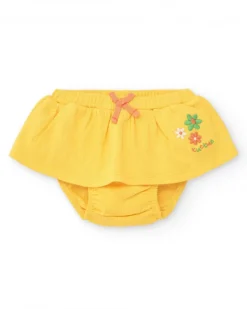 Ensemble pour fille avec blouse à fleurs et culotte jaune