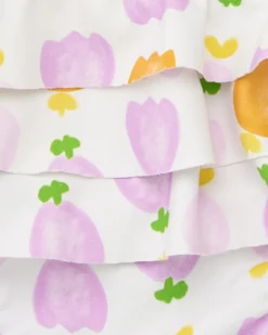 Ensemble pour fille avec bonnet rose en forme de papillon et culotte blanche