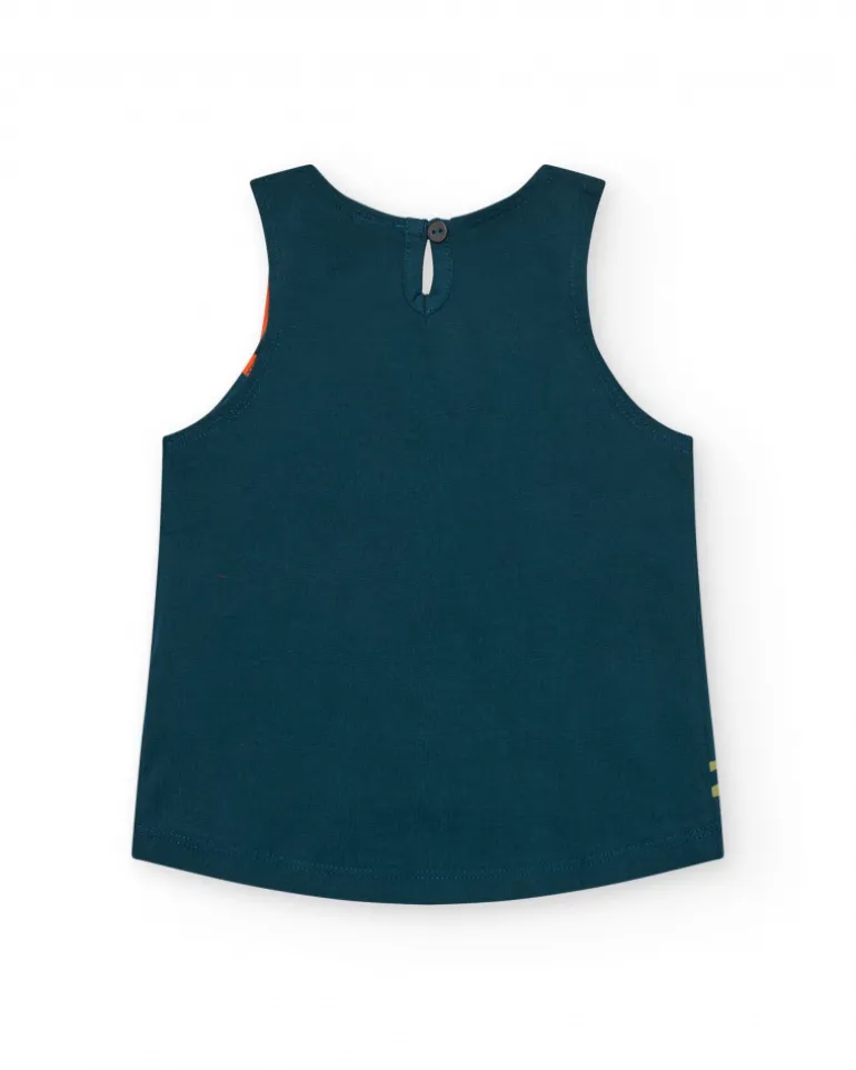Ensemble pour fille avec t-shirt à bretelles et leggings cyclistes