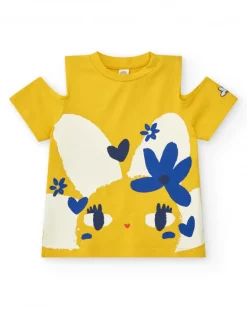 Ensemble pour fille avec t-shirt floral et leggings cyclistes