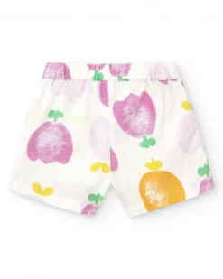 Ensemble pour fille avec t-shirt en tricot sans manches et imprimé
