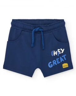 Ensemble pour garçon avec deux t-shirts et short bleu