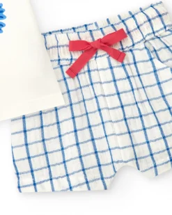 Ensemble pour garçon avec t-shirt blanc et shorts