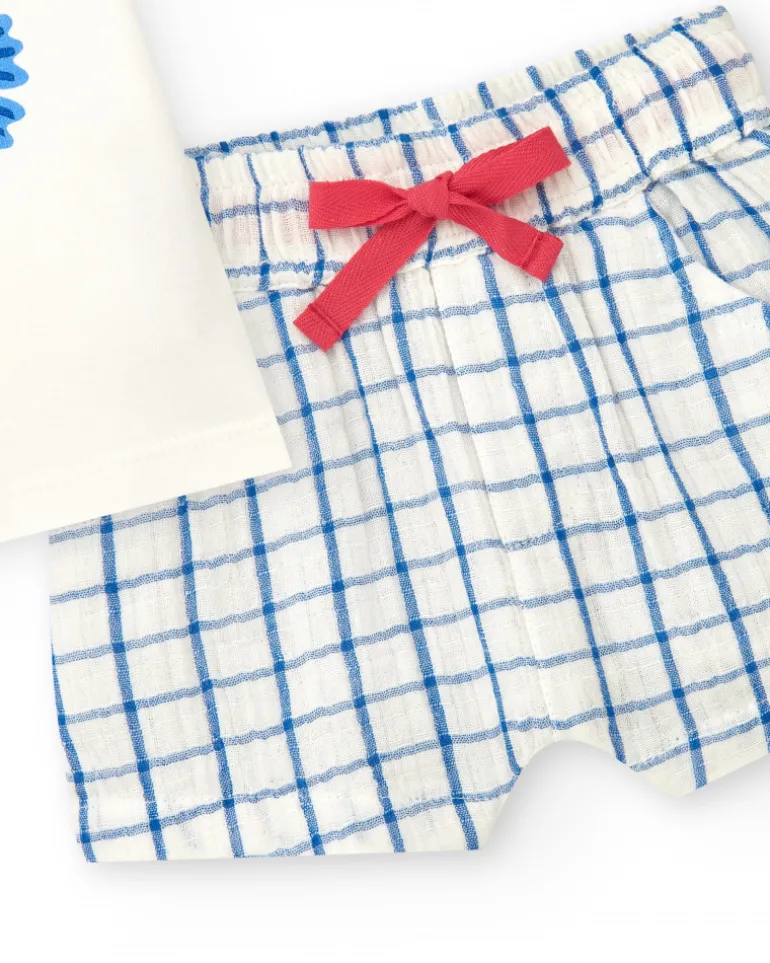 Ensemble pour garçon avec t-shirt blanc et shorts