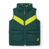 Gilet réversible pour garçon vert avec détails jaune fluo collection Soulvivor