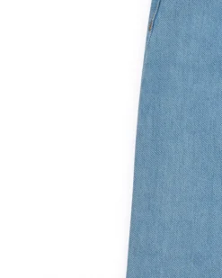 Jupe pour fille en bleu avec poches et fermeture éclair.