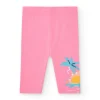 Legging corsaire rose pour fille avec palmiers et soleil sur le côté