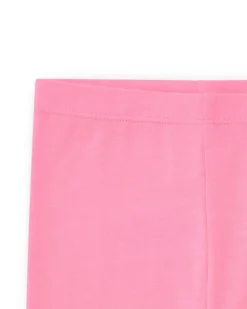 Legging corsaire rose pour fille avec palmiers et soleil sur le côté