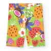 Legging court lilas pour fille avec imprimé tropical