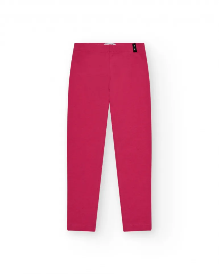 Legging court pour fille en rose fuchsia avec taille élastique.