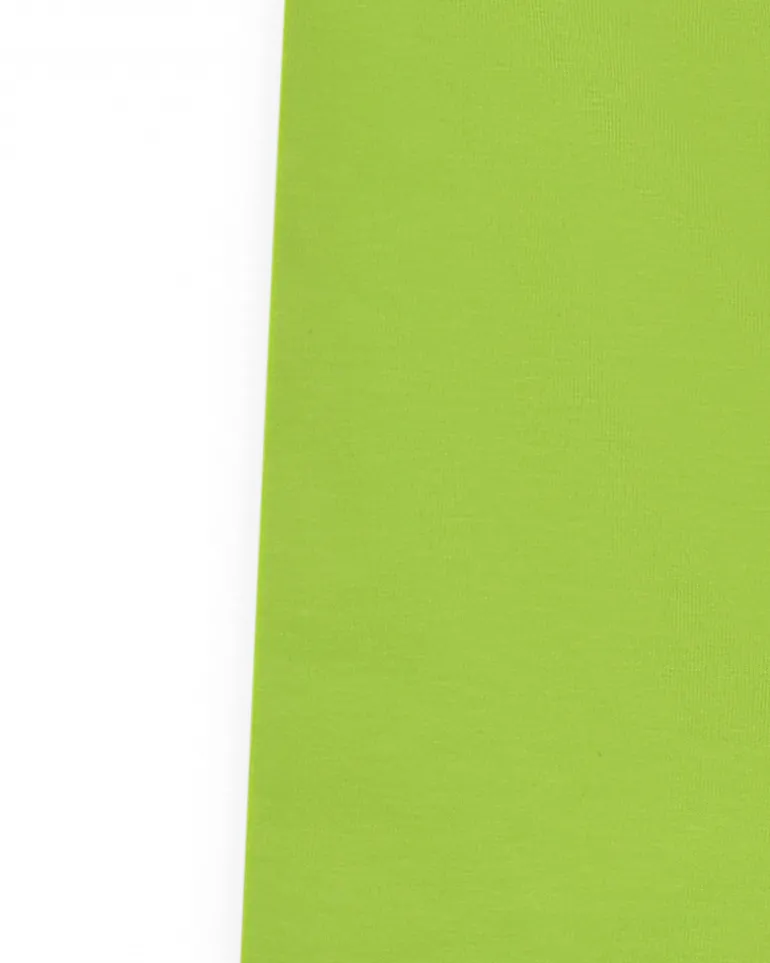 Legging court pour fille en vert citron avec taille élastique.
