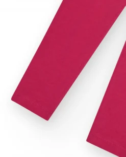 Legging court pour fille en rose fuchsia avec taille élastique.