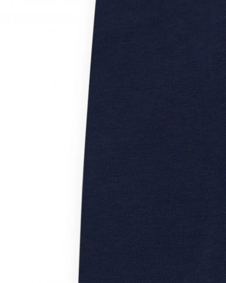 Legging court pour fille en bleu marine avec taille élastique.