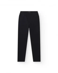 Legging pour fille en noir avec taille élastique.