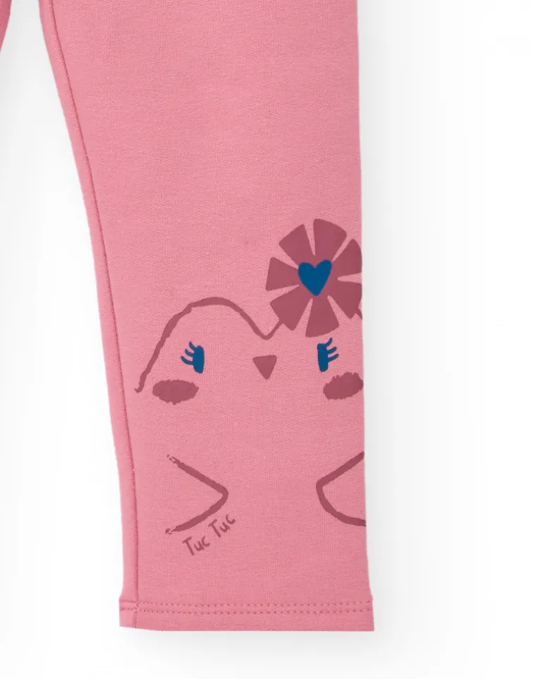 Legging rose imprimé oiseaux pour fille de la collection Freezy