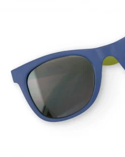 Lunettes de soleil bleu marine pour garçon avec branches vertes