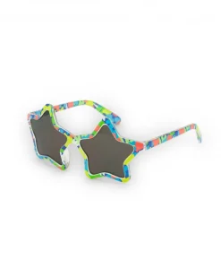 Lunettes de soleil bleues pour fille avec monture en forme d'étoile