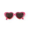 Lunettes de soleil pour fille couleur rose avec motif de cœur