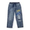 Pantalón vaquero para niño con estampado gráfico y cintura ajustable