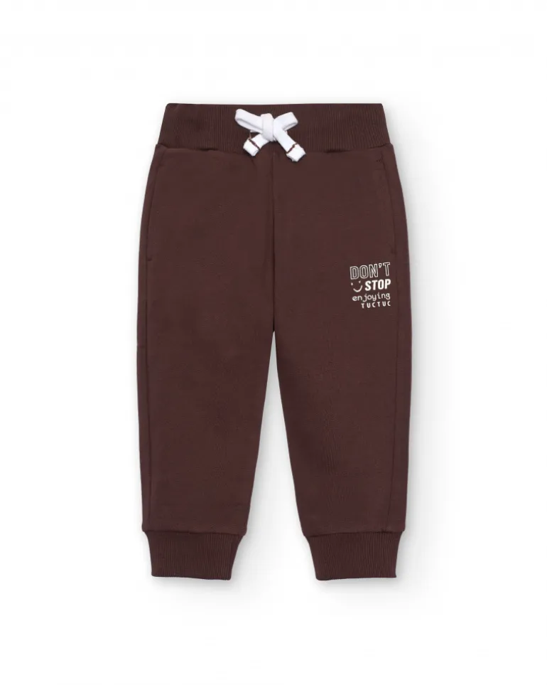 Pantalon de jogging marron pour garçon à imprimé graphique collection Super Natural