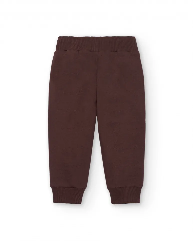 Pantalon de jogging marron pour garçon à imprimé graphique collection Super Natural