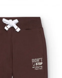 Pantalon de jogging marron pour garçon à imprimé graphique collection Super Natural