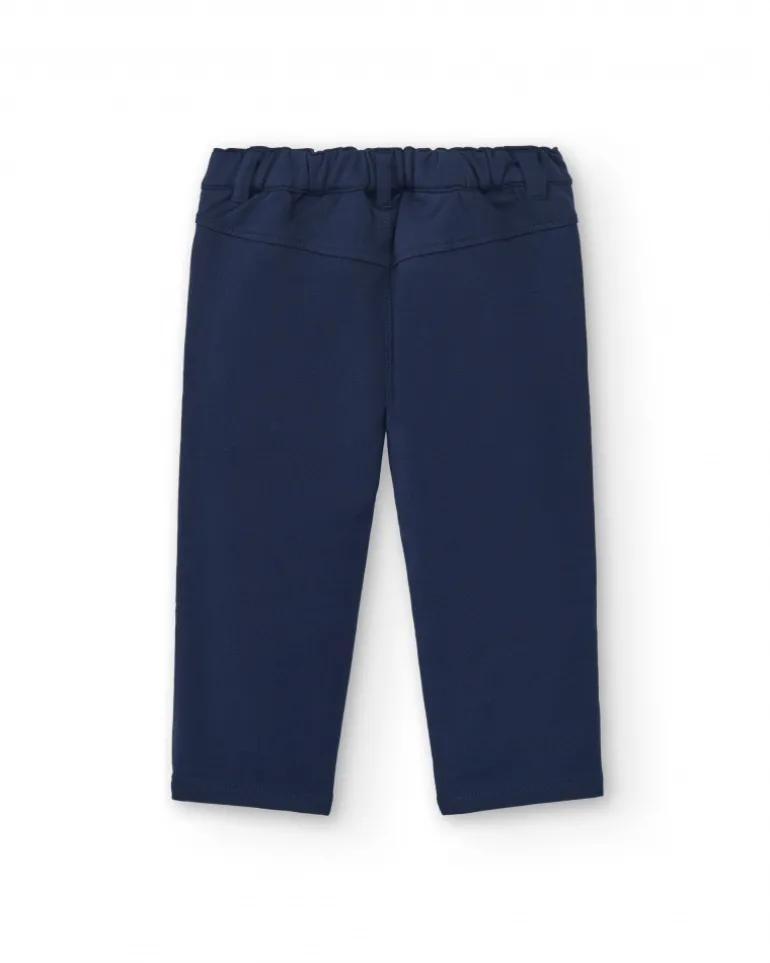 Pantalon garçon bleu marine à poches cargo collection Big Brains