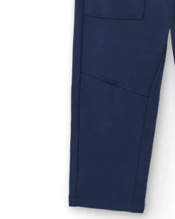 Pantalon garçon bleu marine à poches cargo collection Big Brains