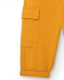 Pantalon garçon couleur moutarde avec poches cargo collection Super Natural