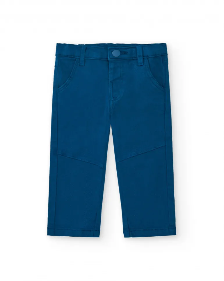 Pantalon garçon en bleu avec poches collection Big Brains