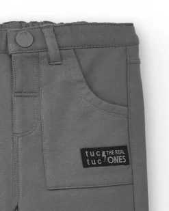 Pantalon gris garçon avec détail poche collection Cyber Dino